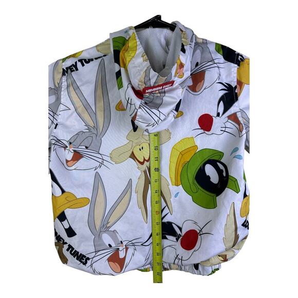Members Only LOONEY TUNES Jacket Kids Size 18 White Mesh Lining Windbreaker Coat - Picture 14 of 16
